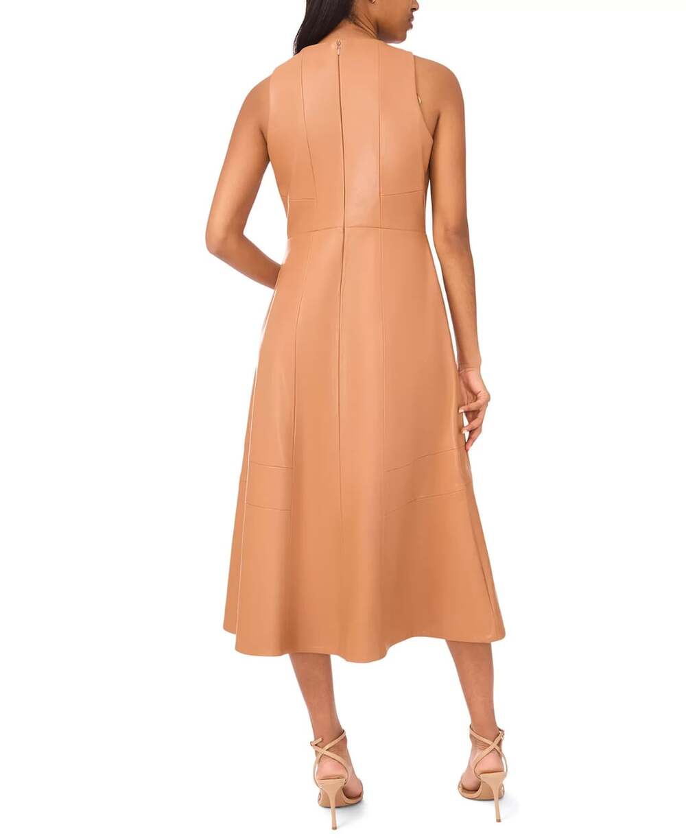 NEW Parker Women's XS Faux Leather Sleeveless Maxi Dress NWT $150 - Picture 4 of 4